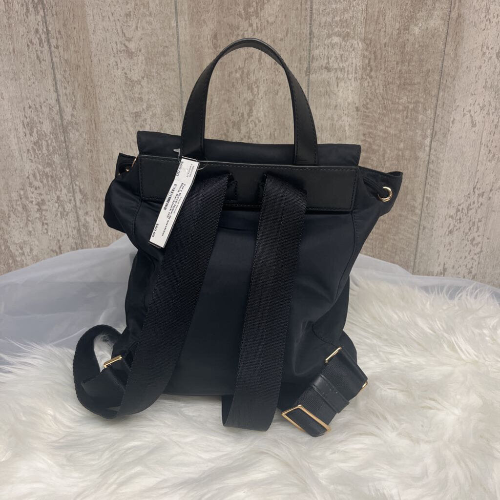 Tory Burch Nylon Drawstring Black Backpack