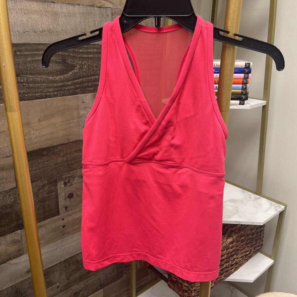 Lululemon Coral Mesh Racerback Tank w/Shelf Size 4