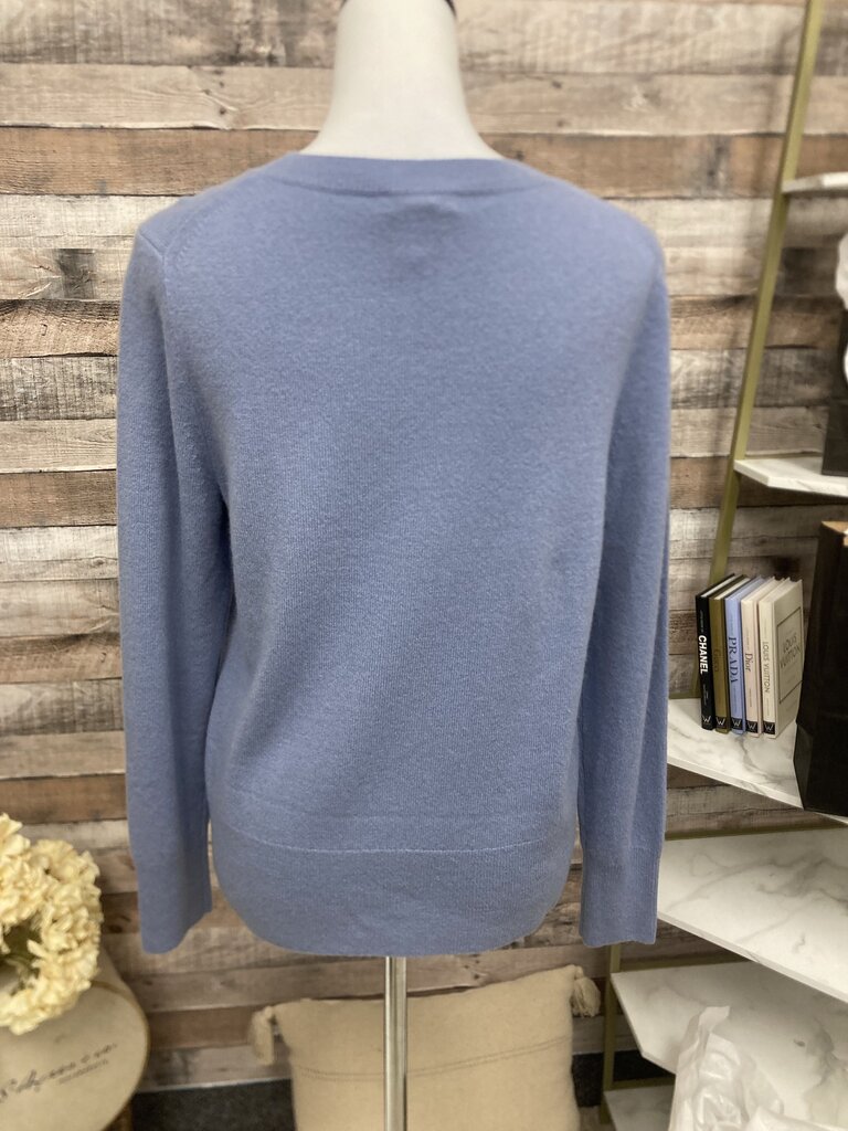 J Crew Light Blue Cashmere Sweater Size M