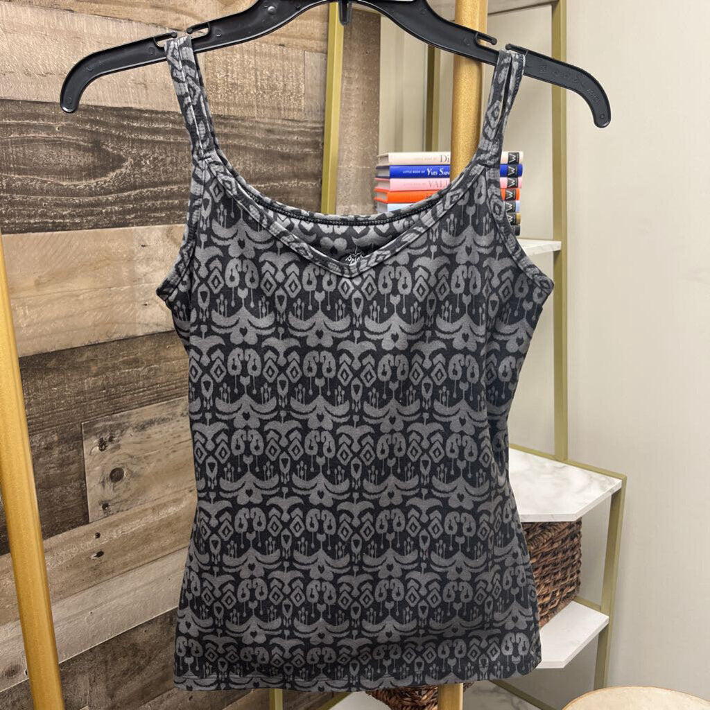 Prana Black & Gray Design Tank w/Shelf Size S