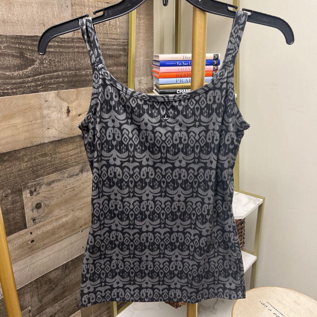 Prana Black & Gray Design Tank w/Shelf Size S