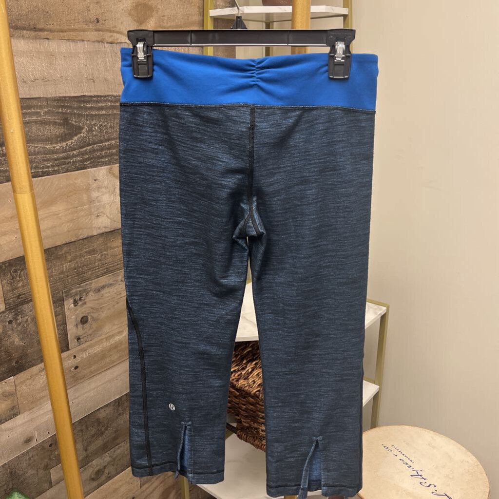 Lululemon Blue & Black Cropped Leggings Size 6