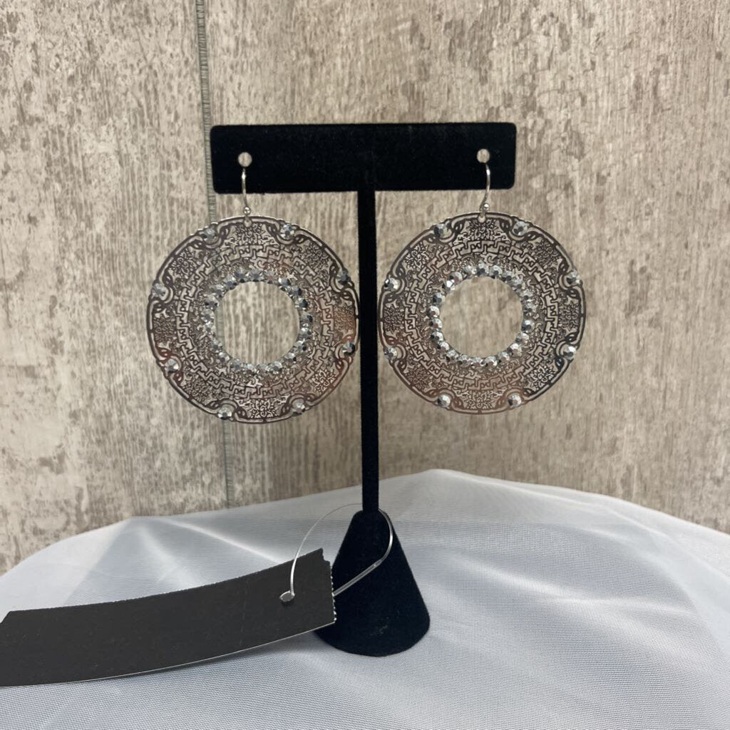 Silver Bohemian Circular Earrings