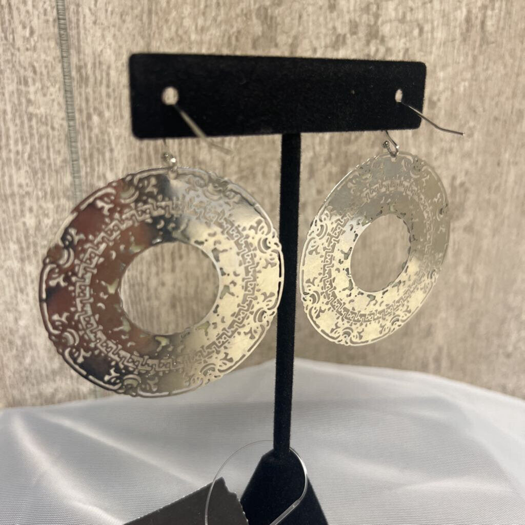 Silver Bohemian Circular Earrings