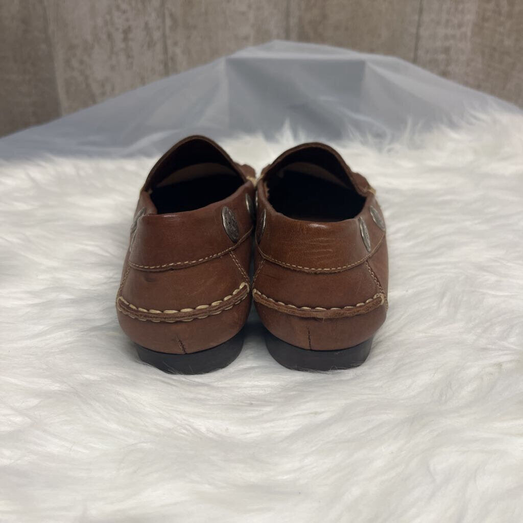 Jones New York Brown Leather Tassel Loafers Size 7.5