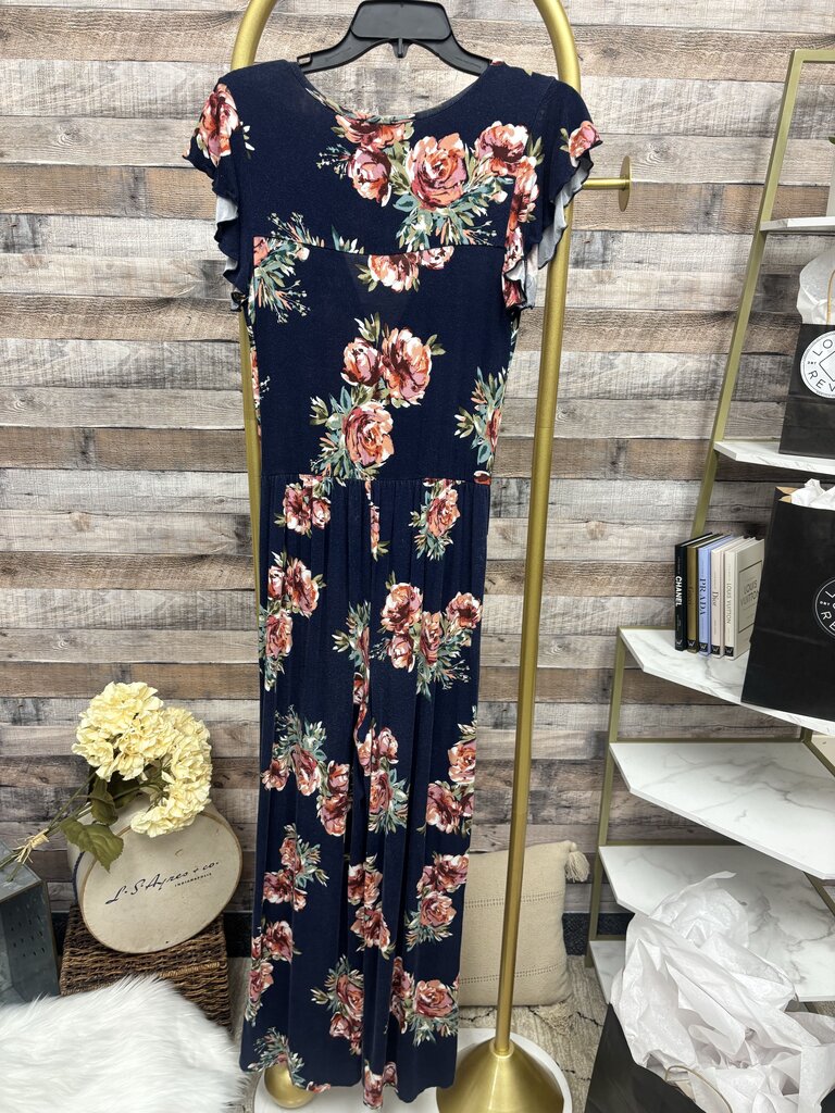 Loveappella Navy & Floral Jumper Size S