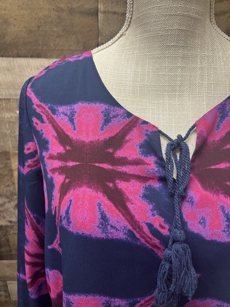 Collective Concepts Navy, Purple & Pink Tie Front Size S