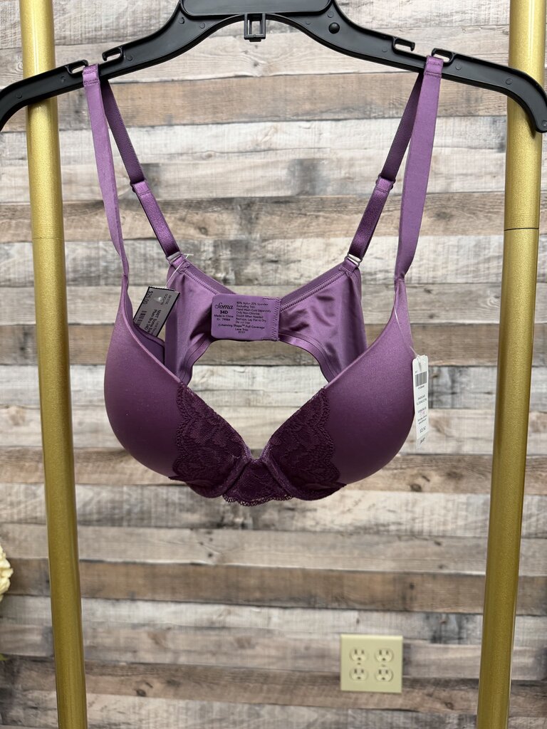 NWT Soma Enhancing Shape Plum Bra Size 34D