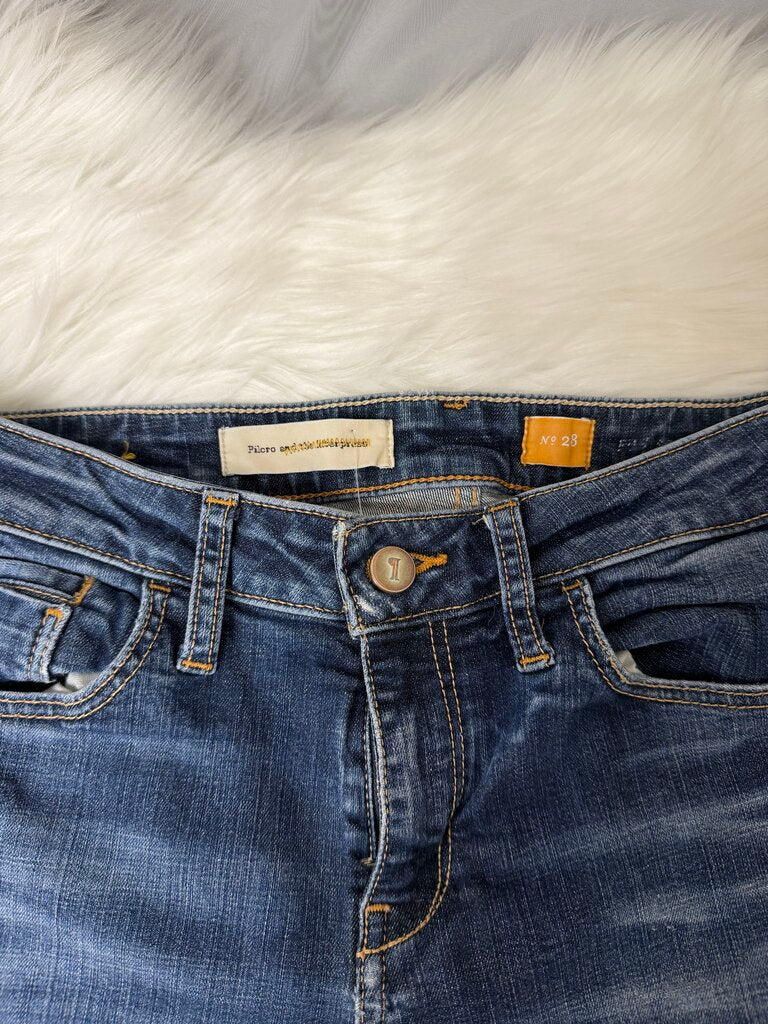 Pilcro Slight Bootcut & Torn Denim Size 28