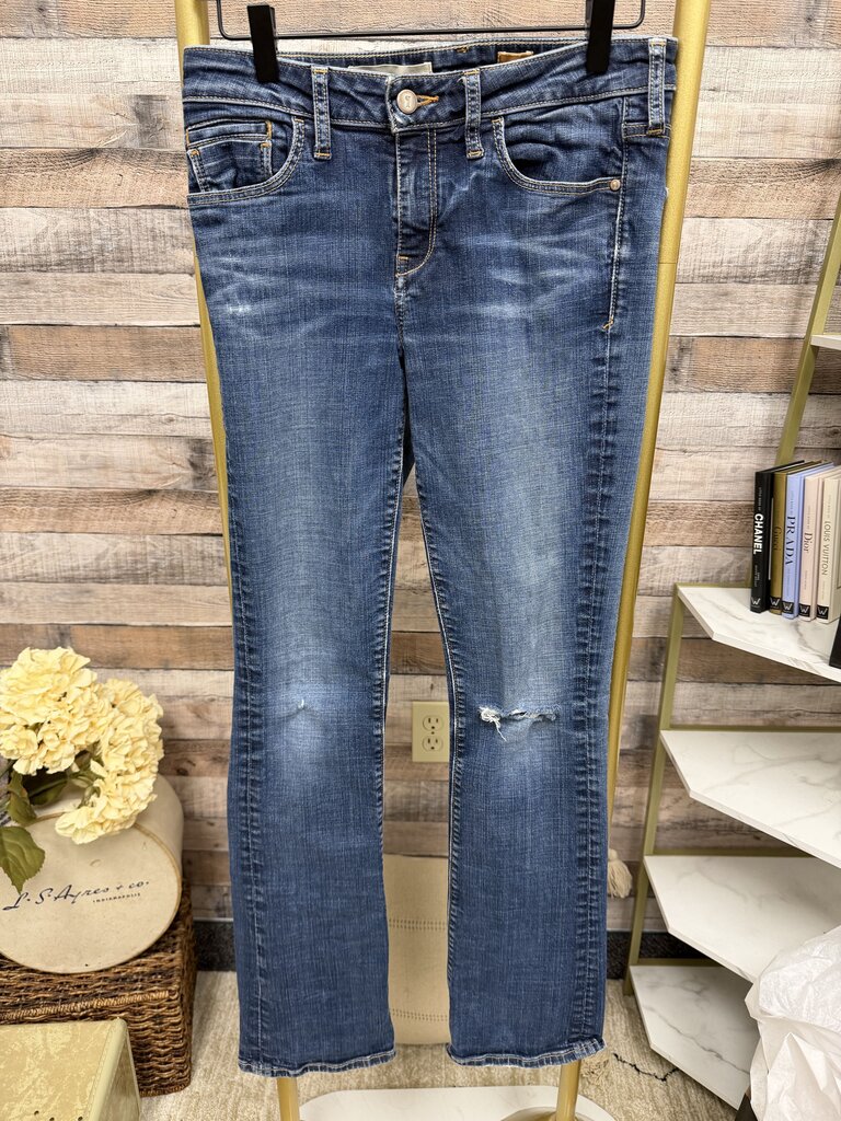 Pilcro Slight Bootcut & Torn Denim Size 28