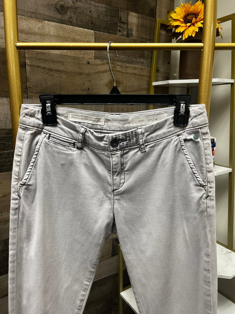 Pilcro Stet Gray Chino Size 26