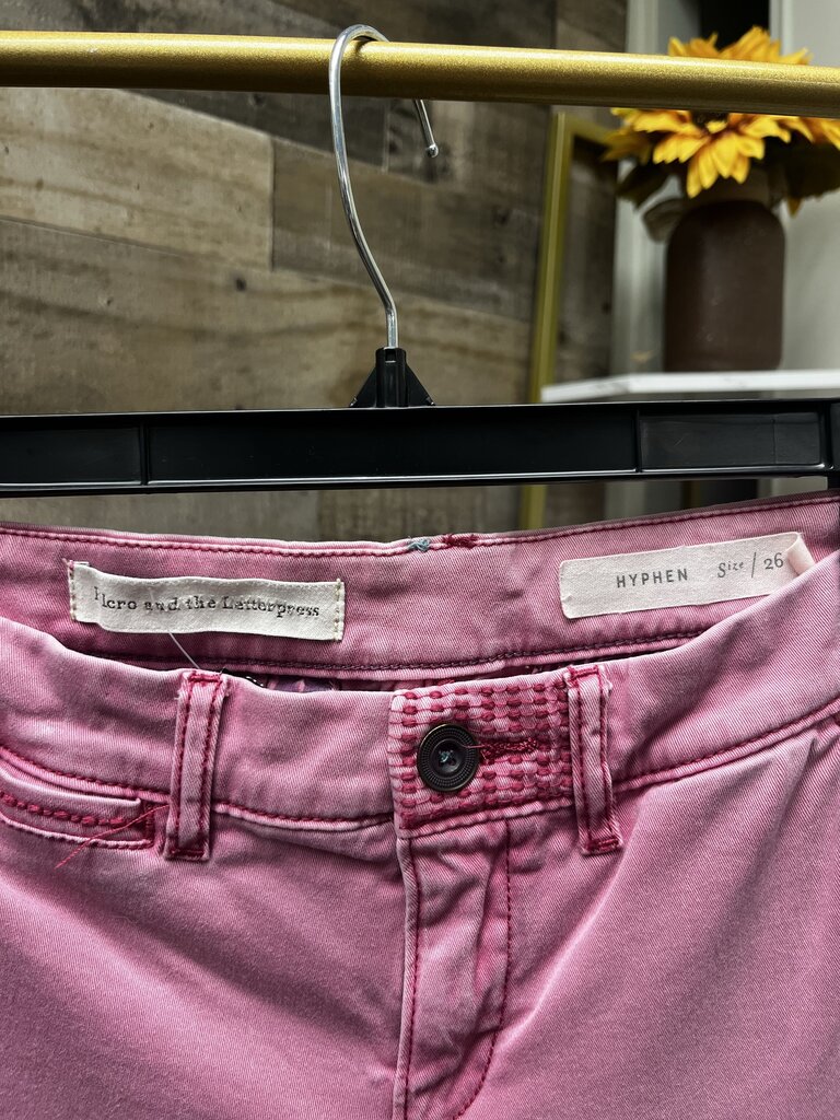 Pilcro Pink Hyphen Chino Size 26