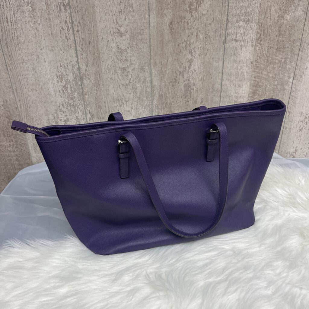 Michael Kors Purple & Silver Grommet Tote