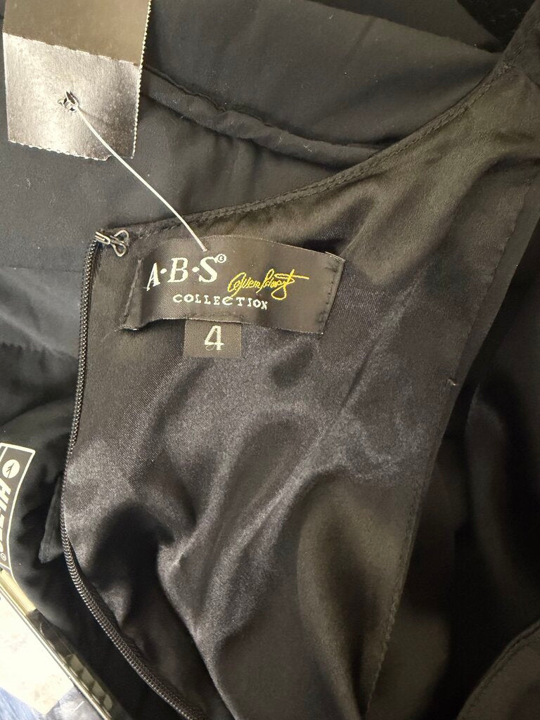 A.B.S Black Sleeveless Pleated Bubble Size 4