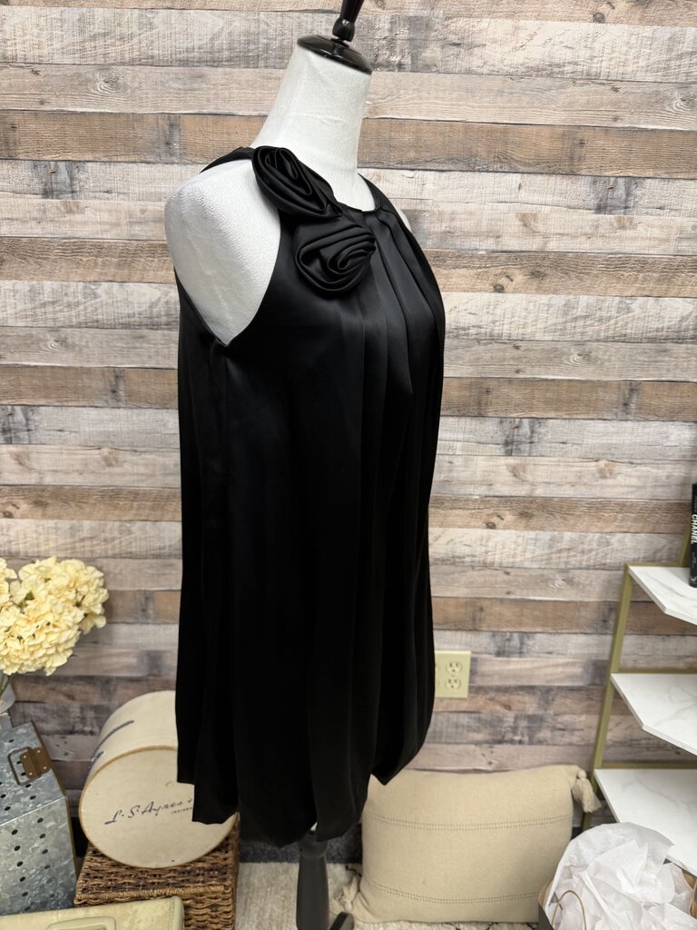 A.B.S Black Sleeveless Pleated Bubble Size 4