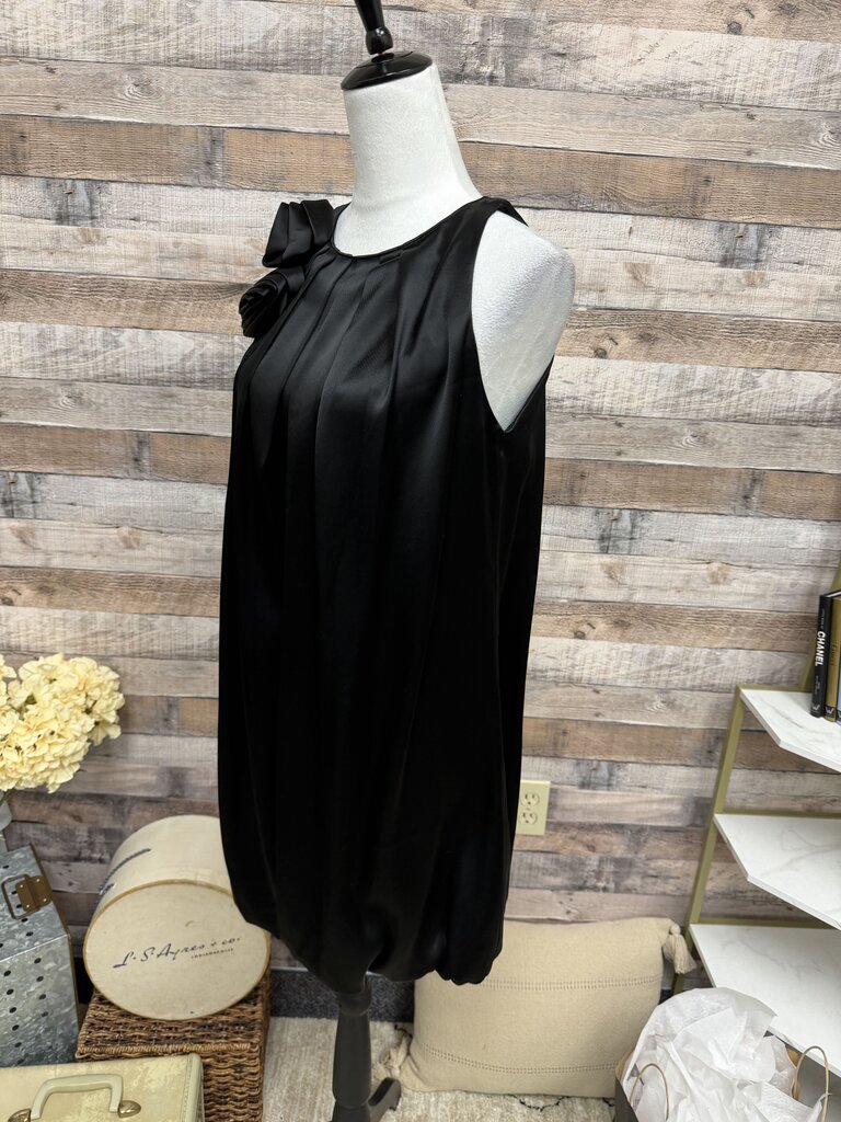 A.B.S Black Sleeveless Pleated Bubble Size 4