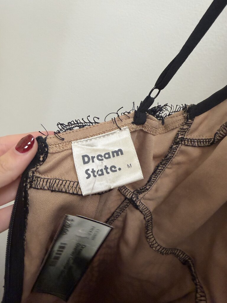 Dream State Black Lace Overlay Cocktail Size M