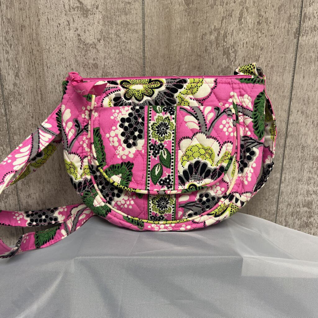 Vera Bradley Small Crossbody Pink & Green