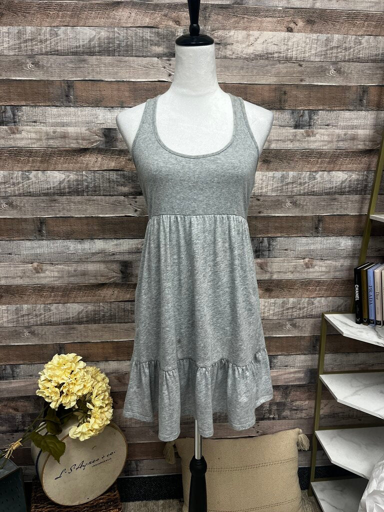Bobi Gray Ribbed Racerback Tank T-Shirt Size S