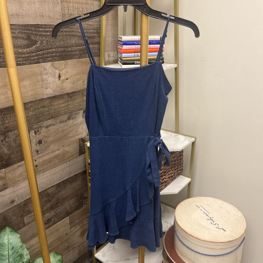 Altar'd State Navy Spaghetti Strap Faux Wrap Mini Size XS