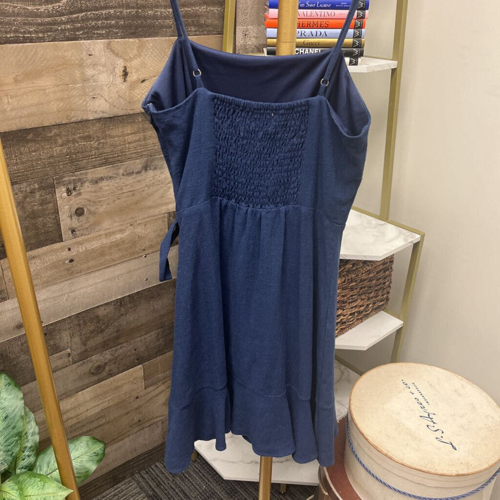 Altar'd State Navy Spaghetti Strap Faux Wrap Mini Size XS