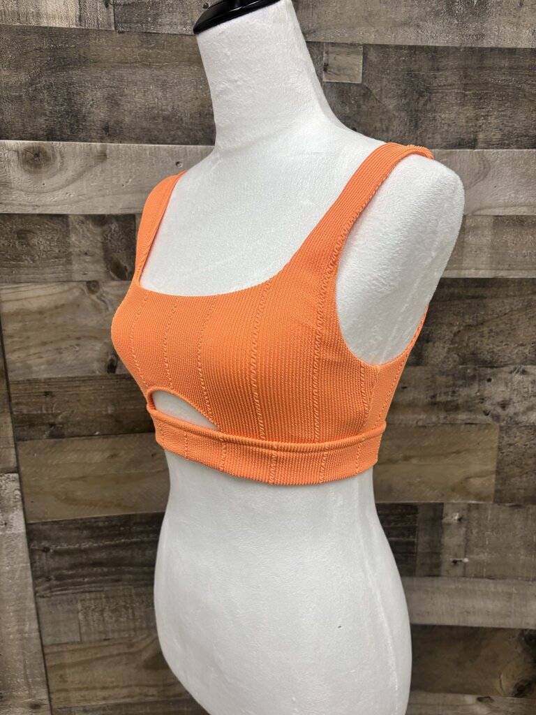 NWT Aerie Coral Crop Cut Out Tank Size S