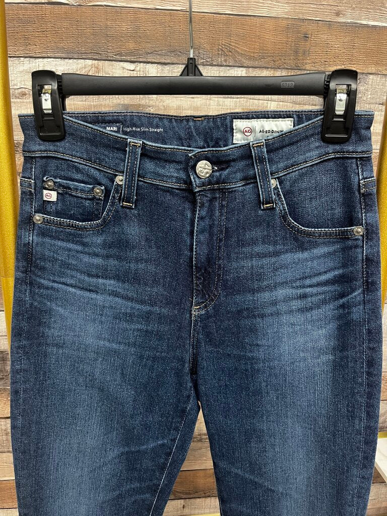 AG Mari High Rise Slim Straight Denim Size 26