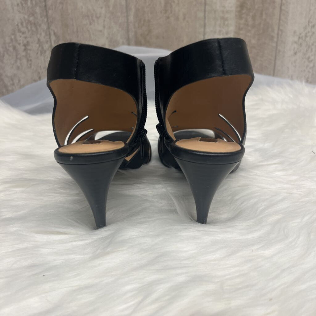 INC International Concepts Black Size Zip Sandal Heel Size 7.5