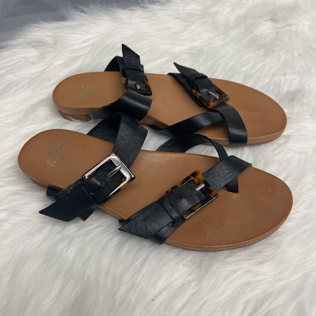 Johnston & Murphy Brown 1 Toe Sandal w/Tortoise Size 7