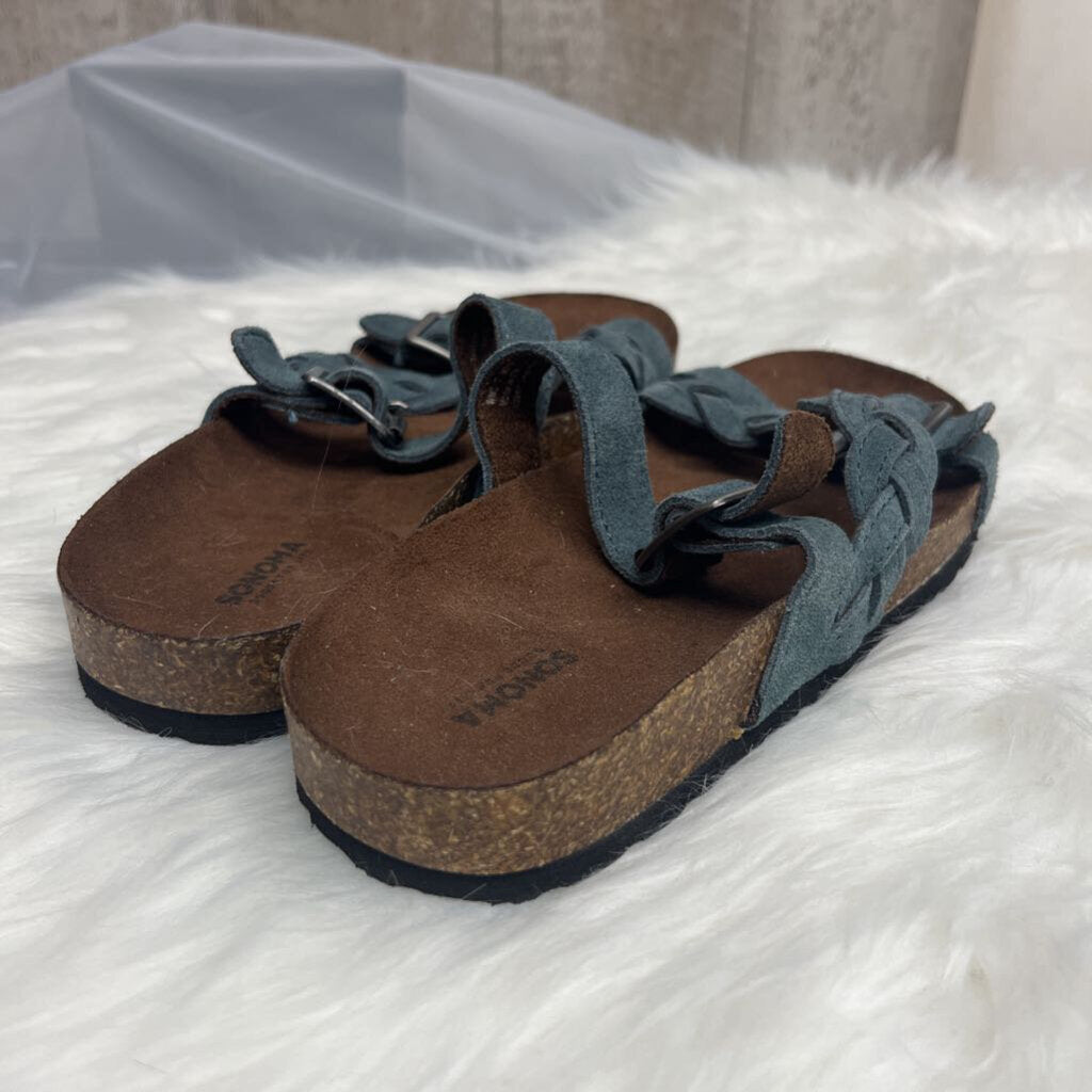 Sonoma Faux Suede Braided Sandals Size 7