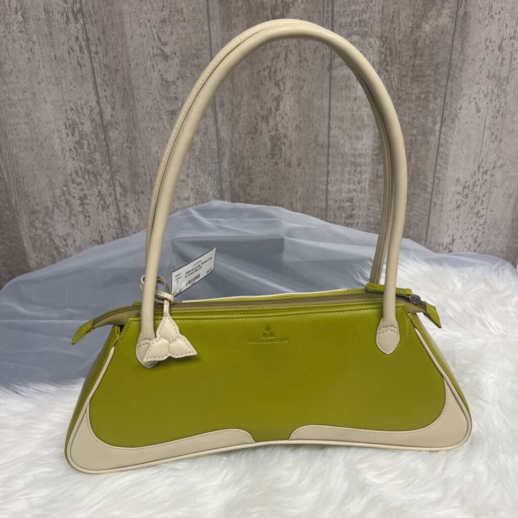Deborah Lewis Vintage Lime & Cream Bag