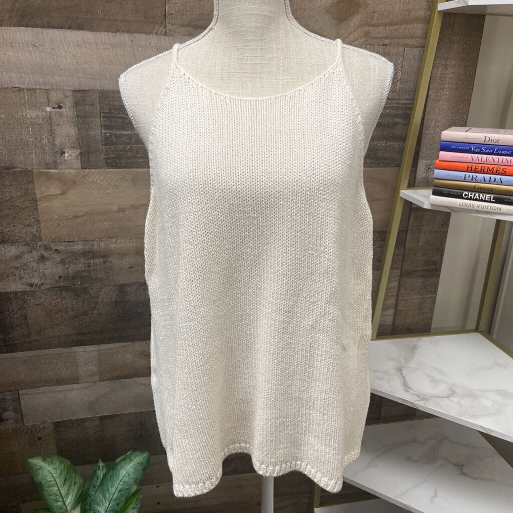 Banana Republic Seamless Cream Knit Tank Top Size XL