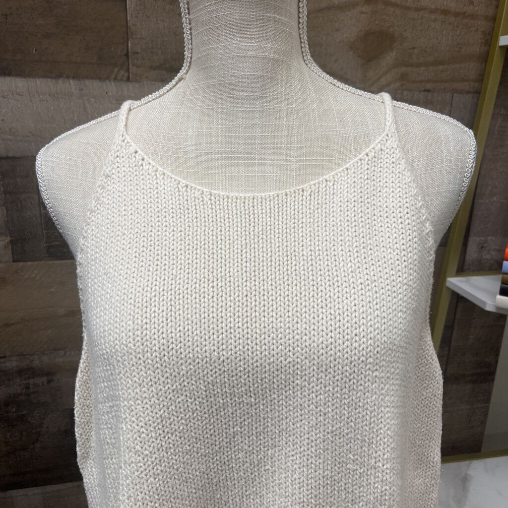Banana Republic Seamless Cream Knit Tank Top Size XL