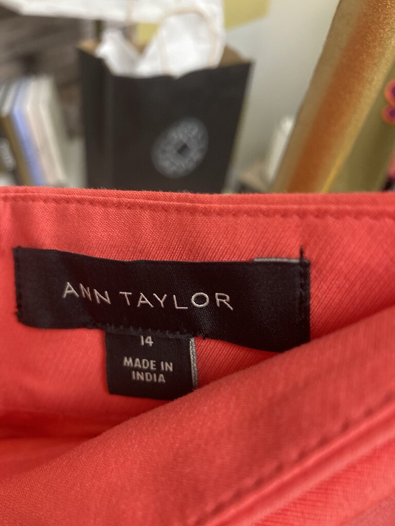 Ann Taylor Flounce Wrap Midi Skirt Size 14