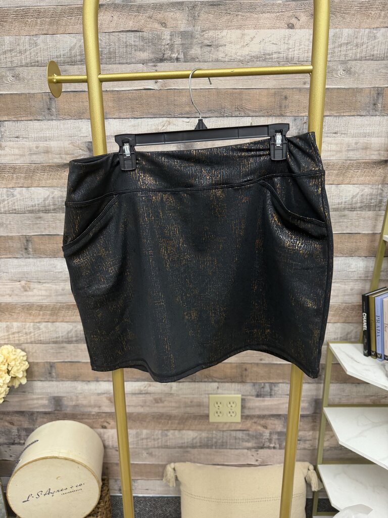Lilly Pulitzer Sabbia Skort Black Metallic Size XL
