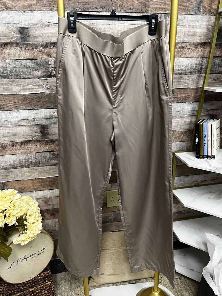 Victoria's Secret Tan Satin Wide Leg Pants Size XL