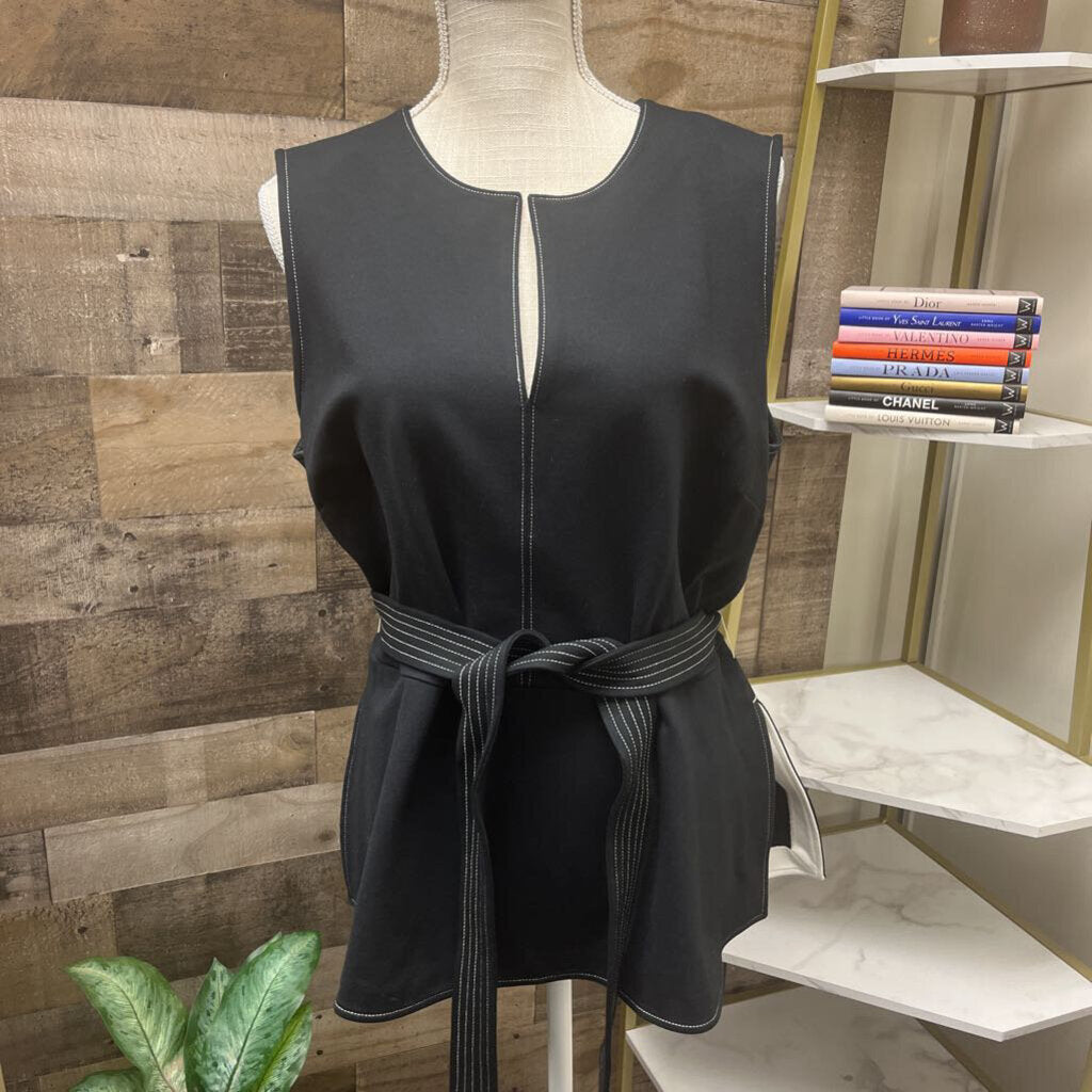 Spanx The Perfect Tie-Waist Top Peplum Classic Tulip Top Blouse Size XL