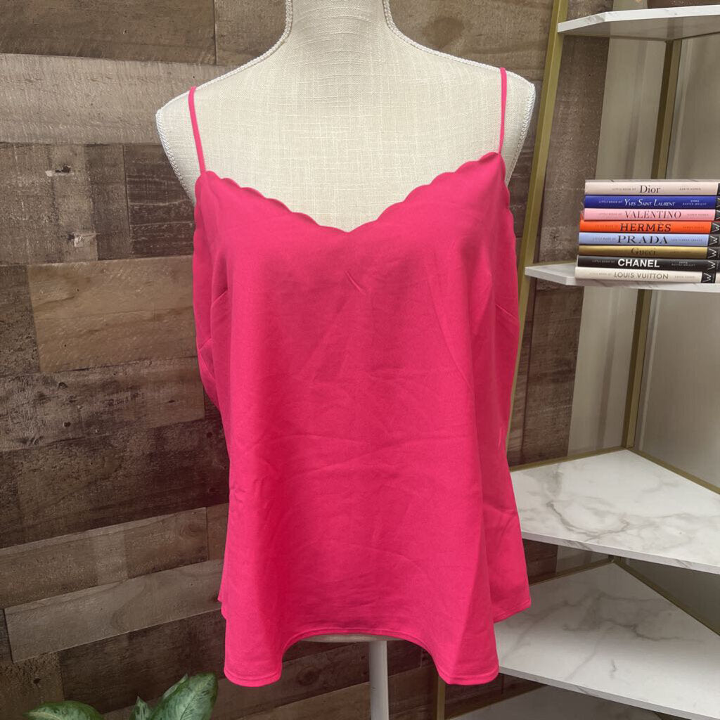 J Crew Scalloped Pink Cami Size 14