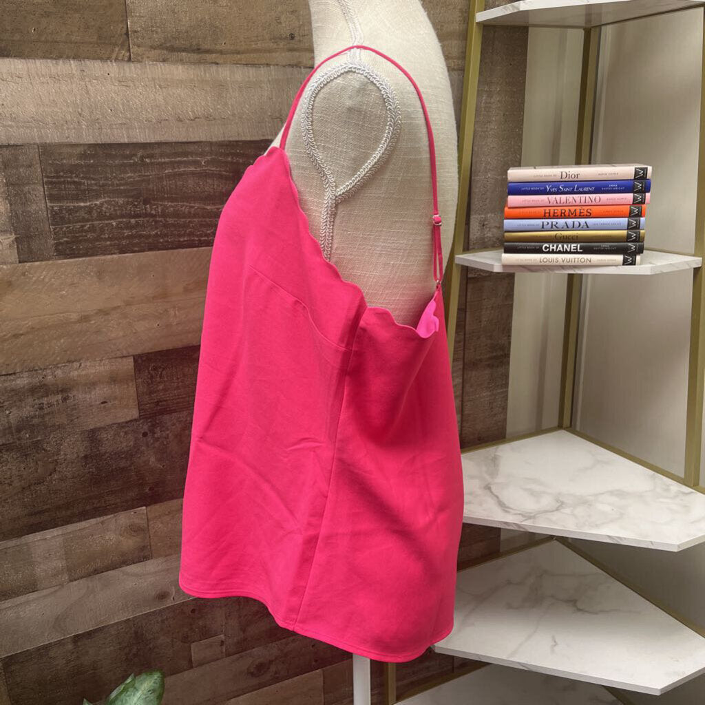 J Crew Scalloped Pink Cami Size 14