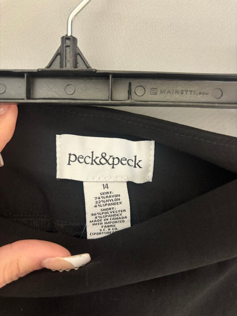 Peck & Peck Women's Athleticwear Skort Black Size 14