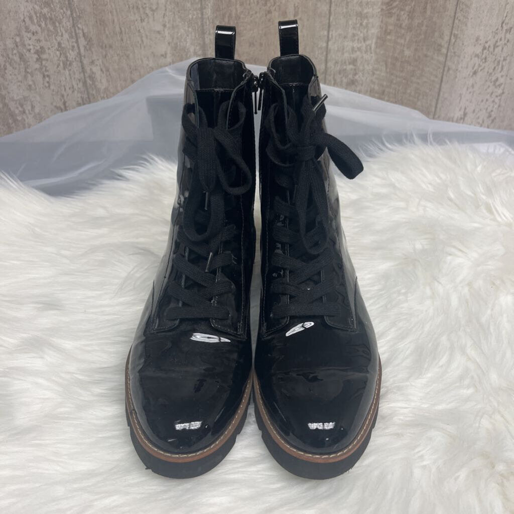 VIONIC Lani Black Patient Women's Lace-Up High Top Combat Boot Size 10