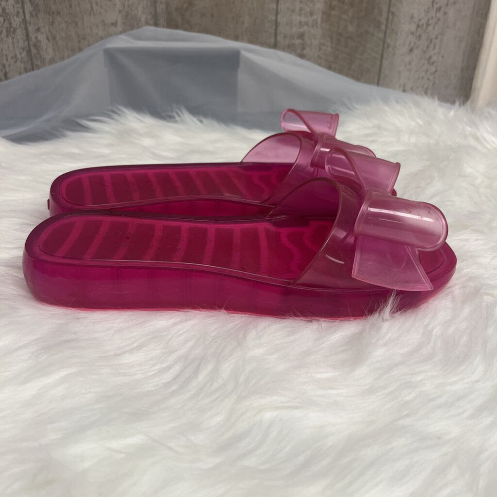 Kate Spade Tie The Knot Pink Translucent Sandals Size 9