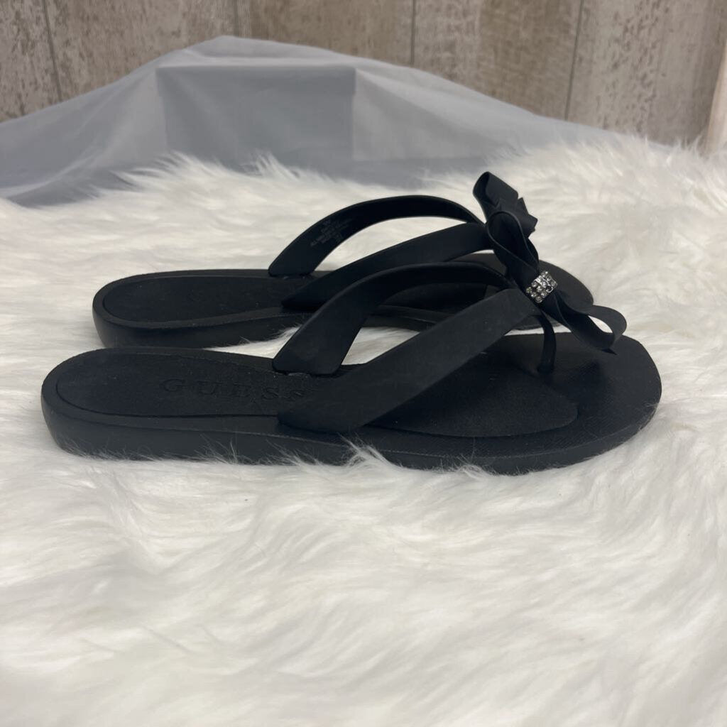 Guess Tutu Black Flip Flops Size 9