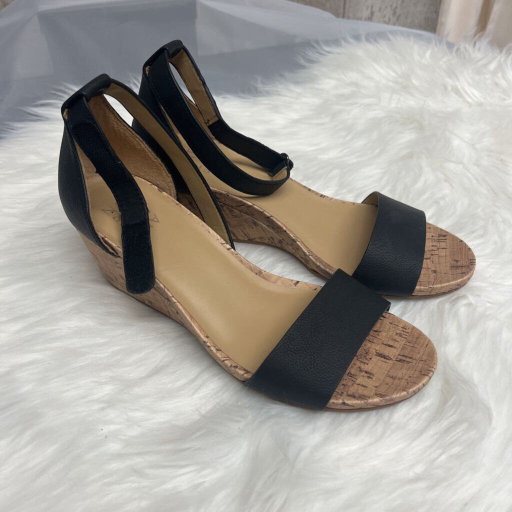 Naturalizer Women's Black Wedge Sandals Size 8