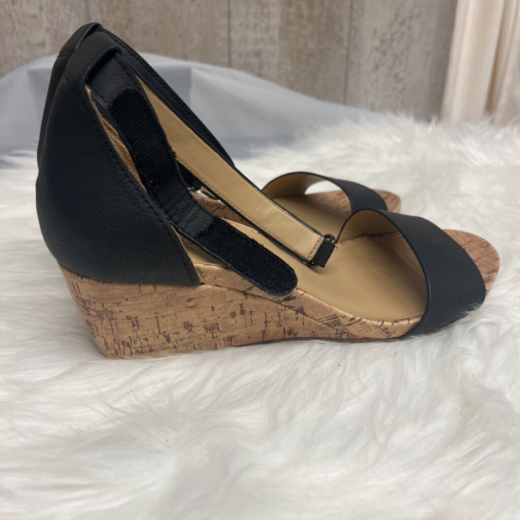 Naturalizer Women's Black Wedge Sandals Size 8