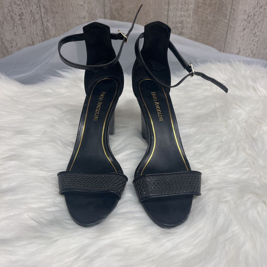 Enzo Angiolini Black Wedge Heels Size 8.5