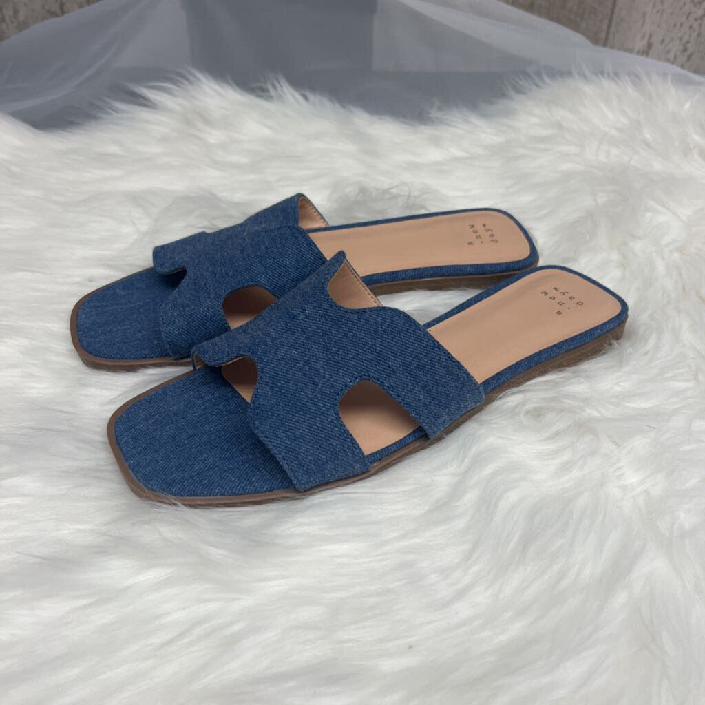 A New Day Denim Slide Sandals Size 8.5