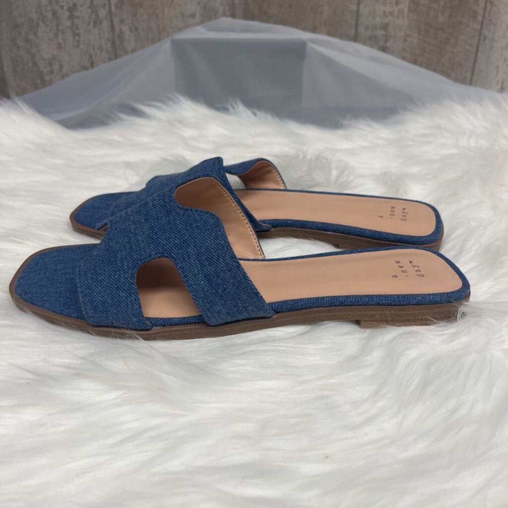 A New Day Denim Slide Sandals Size 8.5