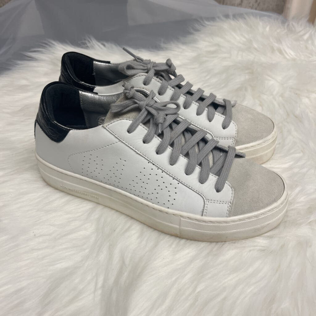 P448 Thea Lowtop Sneaker White/Grey Size 8.5