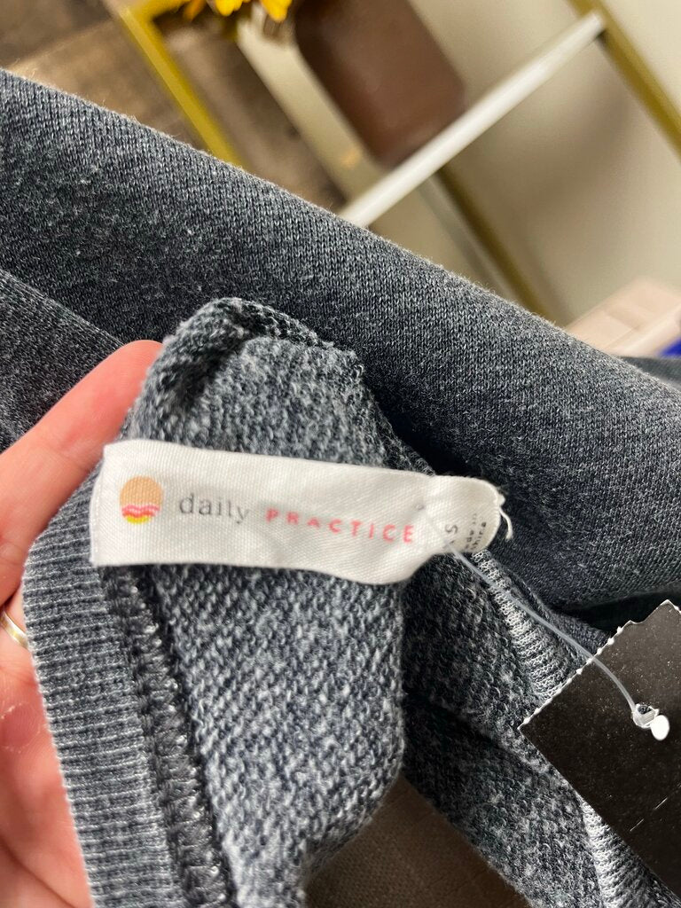 Anthropologie Daily Practice Grey Pocket Terry Tunic Dress Size XS